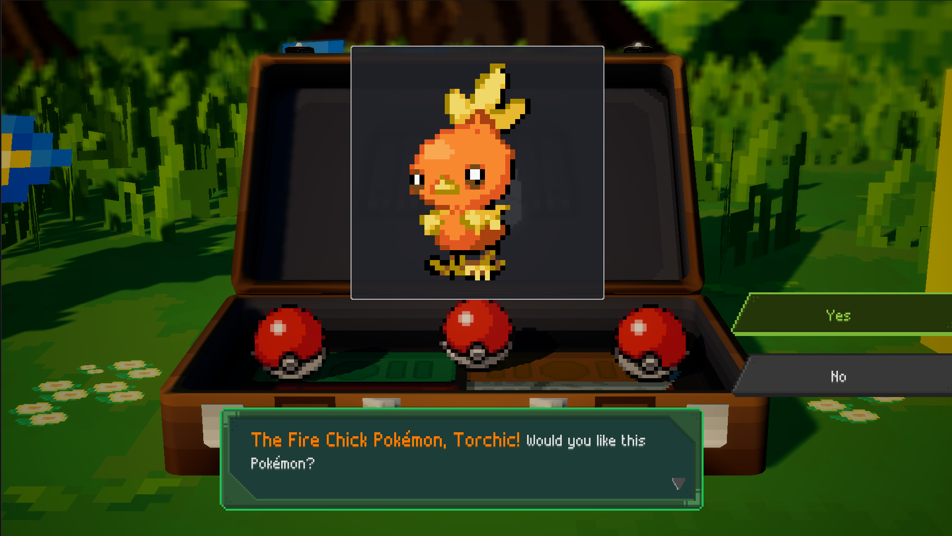Pokemon Gamma Emerald Screenshot - Fire-type starter Torchic
